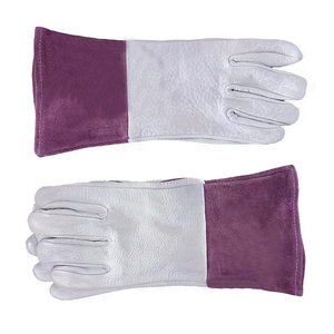 Venta Directa de Fábrica, Guantes de Trabajo de Cuero Vacuno de Dos Capas, Guantes de Soldador Resistentes al Fuego y al Desgaste con Forro de Felpa - Product Image 3