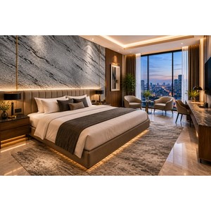 Smoke Grey Marble Stone <b>Veneer</b> Eco Friendly Interior Wall Panel for Farmhouse Apartment Kitchen Hotel Projects - Product Image 1