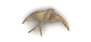 จี้สร้อยคอรูปนกพิราบประดับเพชรแล็บโกรว์ ดีไซน์หรูหรา พรีเมียม เงินแท้ 925 ชุบโรเดียม  ของขวัญเครื่องประดับสำหรับทุกเพศ - Product Image 5