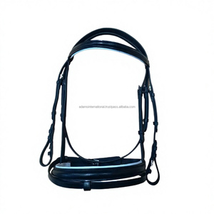Brida de caballo de cuero de alta calidad, tocado acolchado suave y cómodo, banda para la nariz, mayorista, productos de caballo Premium del fabricante - Product Image 1