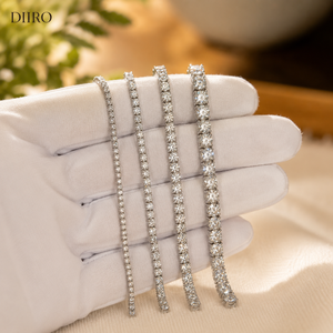 Luxury Moissanite Tennis <b>Bracelet</b> 925 Sterling <b>Silver</b> Round Brilliant Cut Diamond Women's <b>Bracelets</b> - Product Image 6