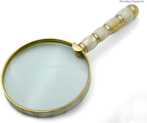 Loupe en métal vintage, verre grossissant décoratif pour la maison, le bureau, la bibliothèque, la décoration de bureau - Product Image 6