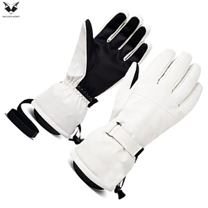 White And Black Contrast Color New Arrival Premium Quality New Trendy Adult Wear Heated Waterproof Breathable <b>Ski</b> <b>Gloves</b> - Product Image 2