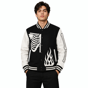 SHH INDUSTRIES Custom Premium <b>Men's</b> Wool Varsity <b>Jacket</b> Embroidered Letterman Baseball Bomber <b>Jacket</b> OEM ODM Private Label - Product Image 6