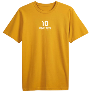 เสื้อยืดผู้ชายไซส์ใหญ่ สีมัสตาร์ด ผ้าฝ้ายพรีเมียม คอกลม แขนสั้น สไตล์ลำลอง โอเวอร์ไซส์ ทนทาน ใส่ได้ทุกวัน สตรีทแวร์ - Product Image 1