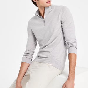 เสื้อสเวตเตอร์ผู้ชายสีเทาอ่อน คอกลม ผ้าฟลีซ ทรงปกติ แขนยาว สีพื้น เป็นมิตรกับสิ่งแวดล้อม เหมาะสำหรับใส่ในฤดูหนาว สไตล์สตรีทแวร์ - Product Image 2