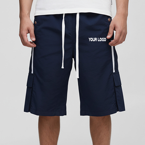 Nouvel Arrivage – Short Jogger Homme Grande Taille en Coton 250 g/m² Effet Délavé au Soleil, Logo Personnalisé, Lavage Acide, Coupe Oversize, Style Urbain Uni - Product Image 1