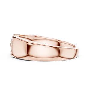 Rose Gold Diamond Buckle <b>Ring</b> <b>Iced</b> Out Cubic Zirconia Statement Band Fashion Jewelry Gift <b>Ring</b> Style - Product Image 5