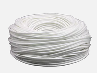 Funda Trenzada de Fibra de Vidrio Blanca/Negra, Resistente a Altas Temperaturas (600°C), para Cables de Bajo Voltaje, de 25~50mm de Diámetro Interior