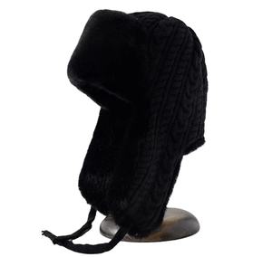 Chapeau d'hiver unisexe en laine mélangée avec impression en relief, épais et chaud, protège-oreilles, cyclisme, extérieur, anti-froid, chapeau Lei Feng - Product Image 1
