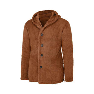 Veste à capuche en molleton Sherpa de coton confortable style urbain, en molleton Sherpa durable avec capuche confortable, personnalisable (OEM) - Product Image 3