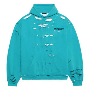 Sudadera Premium Relaxed Distressed para Hombre, Estilo Casual Urbano con Interior Suave - Product Image 1