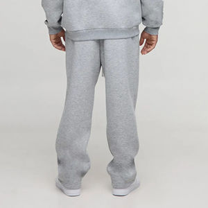 Pantalon de jogging marron léger en coton, à bas ouvert, respirant, écologique, décontracté, vierge, pour hommes, vente en gros OEM personnalisée - Product Image 4