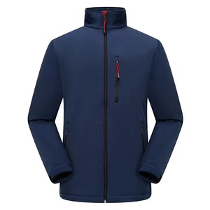 Chaqueta Soft Shell para Hombre, Cuello Alto, Cierre de Cremallera, Resistente al Viento, Corte Regular, para Otoño - Product Image 1
