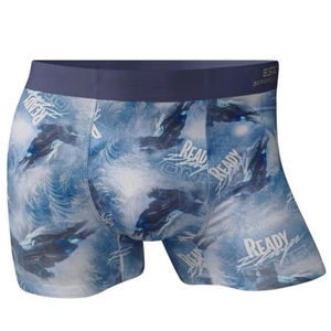 Sous-vêtements pour hommes à taille mi-haute, imprimés numériquement, nouveau style, imprimés numériquement colorés, respirants, antibactériens, caleçons en tricot - Product Image 2