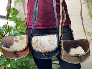 Nouveau sac à main en cuir de fourrure de vachette élégant pour femmes sac à main sac à provisions Offre Spéciale Design Unique sac fait main cadeau pour elle - Product Image 4