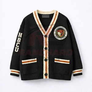 Suéter Cárdigan Universitario Personalizado HBCU |   Suéter sin mangas con botones frontales |   Ropa de Calle Ecológica 100% Algodón - Product Image 1