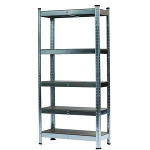 Scaffalatura Metallica Zincata a 5 Ripiani per Garage e Necessità di Stoccaggio nel Regno Unito - Product Image 1
