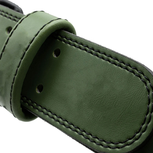 Cinturón de cuero ajustable para levantamiento de pesas con cierre de hebilla para entrenamiento de fuerza, soporte lumbar para gimnasio, unisex, cinturón verde para gimnasio, para hombres - Product Image 5