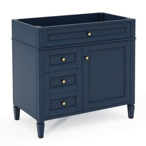 Mobile Bagno Moderno da 36 Pollici Senza Piano, Struttura in Legno Massello con 2 Cassetti a Ribalta e 2 Cassetti Standard - Product Image 3