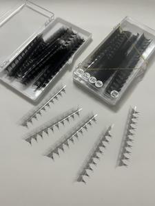 Eyelash <b>Cluster</b> Extensions Korean PBT Synthetic Hair Premade Natural <b>Lash</b> Fan Mix Length CC/DD/L/M Curl Matte Black Custom Logo - Product Image 4