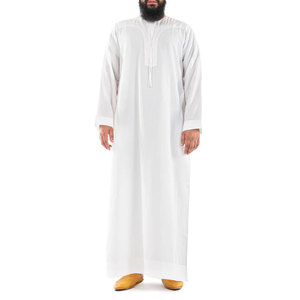 Muslim Factory Fashion New Style <b>Islamic</b> <b>Clothing</b> Arabic Jubba Design Men Arab Thobe Customized logo printing - Product Image 6