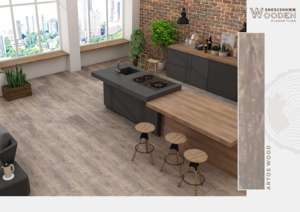 กระเบื้องพอร์ซเลนผิวด้านขนาด 20x120 ซม. ออกแบบมาเพื่อเพิ่มความยืดหยุ่นในการเคลื่อนไหวของพื้นผิว ให้สัมผัสนุ่ม สมดุล และเหมาะสำหรับตกแต่งภายใน - Product Image 3