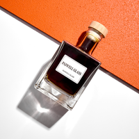 Bouteilles de vin en verre personnalisées avec logo, 375 ml, 500 ml, 750 ml, bouteilles en verre pour vodka, whisky, rhum avec bouchon