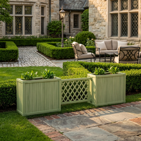Jardinière en Faux Bois pour Extérieur, Bac à Plantes WPC Imperméable pour Haies, Balcon, Patio, Jardin, Décoratif