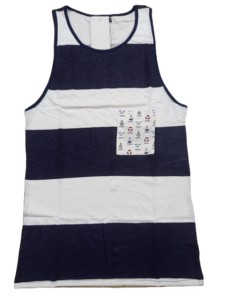 เสื้อทังท็อปพิมพ์ลายมีกระเป๋าสำหรับผู้ชาย - Product Image 3