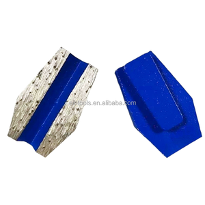 콘크리트 바닥 리노베이션을위한 이중 지그재그 그라인딩 세그먼트 단일 샤프 바 금속 바닥 패드 - Product Image 6