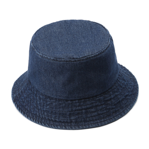 High Quality Solid Distressed Denim Fabric Bucket <b>Hat</b> with Embroidery Customized Logo 100% Cotton Breathable Four Seasons Unisex - Product Image 4