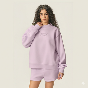 Custom Logo Women's Terry Pullover <b>Mock</b> <b>Neck</b> Eco-Friendly Hoodie Embroidered Front Position Full Sleeve Gym Fitness <b>Top</b> Print - Product Image 6