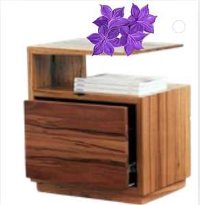 Modern Wood Nightstand With 1 Drawer Storage Bedroom Furniture - Product Image 3