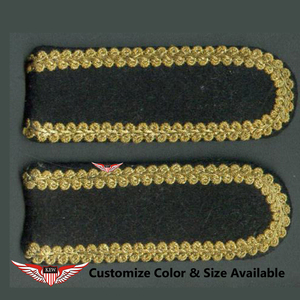 KEW Customizable Luxury Black Fabric Gold Embroidered Epaulettes <b>Braided</b> Shoulder Board Eco-Friendly <b>Accessory</b> - Product Image 2