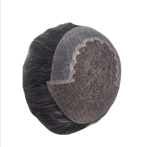 Q6 Model 100% Human Hair Lace Front <b>Wig</b> for <b>Men</b> Remy Indian Hair Customized Color Middle/Center Design Taz Hair BD - Product Image 6