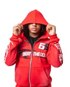 Custom Balaclava <b>Hoodies</b> Men's 100% Cotton Heavyweight <b>Oversized</b> Double hood Zip up Drop Shoulder men's <b>hoodies</b> - Product Image 1