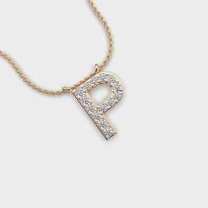 Collar con Colgante de Letra Personalizada, Corte Redondo, Moissanita, Plata de Ley 925, Chapado en Oro, Inicial, Joyería Fina para Mujer, Regalos - Product Image 2