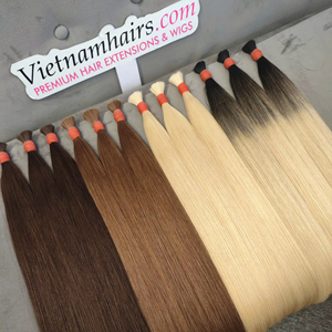 Extensions de cheveux vierges vietnamiens 100 % premium – Cheveux longs et raides en vrac, sans produits chimiques, cuticules intactes, couleurs blond clair 2026 - Product Image 1