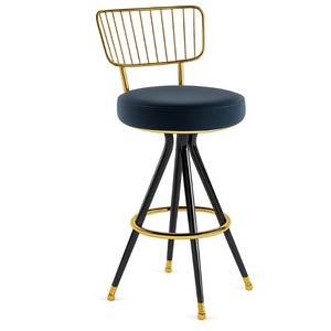Modern Industrial Metal Bar Chair with <b>Cushion</b> Seat High <b>Stool</b> Restaurant Cafe Kitchen Counter Bar <b>Stool</b> Chair - Product Image 1