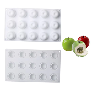 Molde de silicona para pasteles con forma de manzana, apto para alimentos, libre de BPA, LFGB, ecológico, antiadherente, para mousse, chocolate, cubitos de hielo y gelatina. - Product Image 4