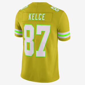 Maillot de football américain personnalisé pour adultes, col en V, 100 % polyester respirant, sublimation intégrale, nom et numéro d'équipe - Product Image 6