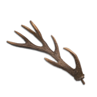 Sculpture de cerf en racine de teck rectangulaire traditionnelle Gubuk Bali, base en fer, faite à la main, à poser au sol, décoration extérieure pour la maison, toutes saisons