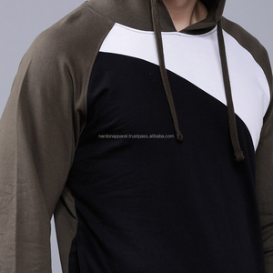 Nardon Apparel Elegante Custom Blocked Color Vintage Pullover Hombres Customlightweight Streetwear Double Solid Colors Hoodie - Product Image 6