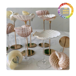 Seashell wine glass natural shell <b>goblet</b> handmade for wine serving and coastal decor supply - Product Image 2