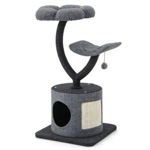 Struttura portante in metallo curvo gatto albero per gatti grandi e piccoli gatti graffio - Product Image 4