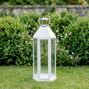 Wholesale Latest Tall Metal Candle Pillar Holder <b>Lantern</b> in Dual Tone for Home and Outdoor Decoration - Product Image 1