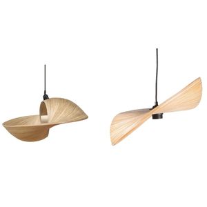 Abat-jour en bambou à bordure profilée pour luminaires de plafond, abat-jour en jute pour salons avec lampes en rotin - Product Image 6