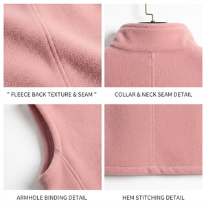Chaleco de Forro Polar Personalizado para Hombre, Transpirable, con Bolsillo con Cremallera en el Pecho, Botones, Bloques de Color, Sin Mangas, Estilo Urbano, Precio Bajo - Product Image 3