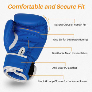 Guantes de Boxeo Econex Deportivos en PU Morado con Cierre de Correa Ajustable en la Muñeca, Marca Personalizable Impresa, para Entrenamiento de Adultos - Product Image 5